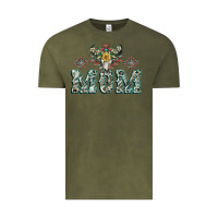 Vintage Olive Mom with Cow skull Mother's Day Vintage Tee - CowGirlArtShop