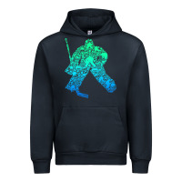 Navy Ice Hockey Goalie Hockey Player Youth Men Kids Boys Urban Hoodie - longCreatives