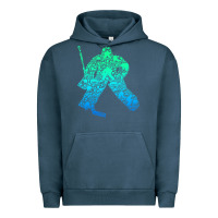 Pigment Midnight Navy Ice Hockey Goalie Hockey Player Youth Men Kids Boys Urban Hoodie - longCreatives