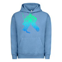 Pigment Pebble Blue Ice Hockey Goalie Hockey Player Youth Men Kids Boys Urban Hoodie - longCreatives