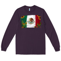 Plum Mexican Flag Cactus Sunflower Long Sleeve Tee - Jasminsmagicworld