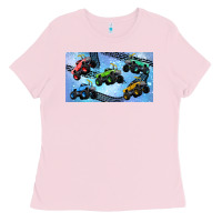 Bubblegum Pink Children trucks Ladies Tee - TumblerDesignByShophia