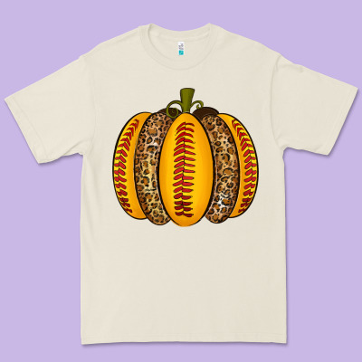 Softball Pumpkin Premium Tee Designed By Texasbilliewilder