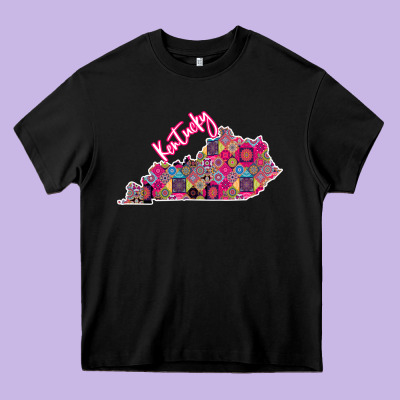 Pink Kentucky Heavy Core Tee Designed By Bettercallsaul