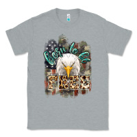 Heather Grey Born to be free 4th of july Classic Tee - HowdyJamesFarm