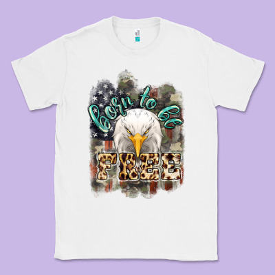 Born To Be Free 4th Of July Classic Tee Designed By Howdyjamesfarm