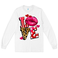 White Western love lips Long Sleeve Tee - FaDigitalArtStudio