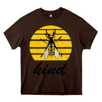 Chocolate Brown Bee Kind Heavy Core Tee - Bettercallsaul