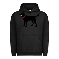 Pigment Black Labrador Retriever Fetch, Black Lab Play Ball Urban Hoodie - longCreatives