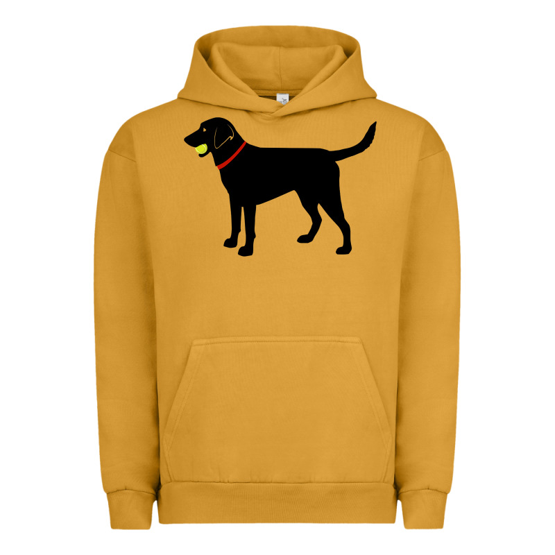 Labrador Retriever Fetch, Black Lab Play Ball Urban Hoodie by longCreatives | Teevron