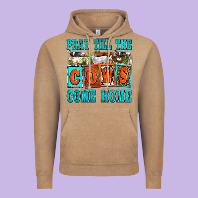 Pray Till The Cows Come Home Olivia Vintage Hoodie Designed By Oliviacreatesart