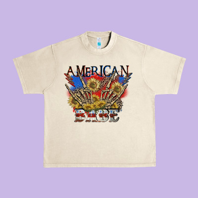 American Babe 4th Of July Urban Heavy Tee Designed By Cowgirlartshop