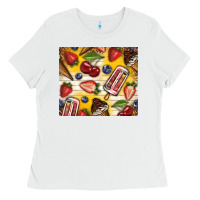 White summer ice cream with fruits Ladies Tee - TumblerDesignByShophia