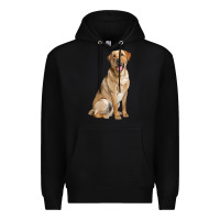 Black Labrador Retriever llustrations Premium Hoodie - LillyAllenDesigns