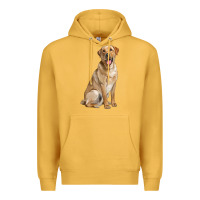 Mustard Labrador Retriever llustrations Premium Hoodie - LillyAllenDesigns
