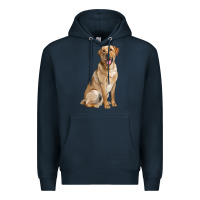 Navy Labrador Retriever llustrations Premium Hoodie - LillyAllenDesigns