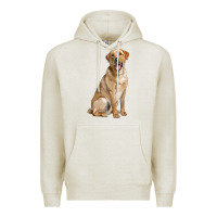 Oatmeal Heather Labrador Retriever llustrations Premium Hoodie - LillyAllenDesigns