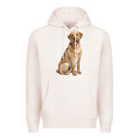 Pale Pink Labrador Retriever llustrations Premium Hoodie - LillyAllenDesigns