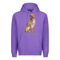 Purple Labrador Retriever llustrations Premium Hoodie - LillyAllenDesigns