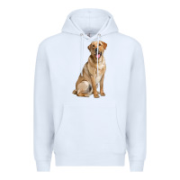 White Labrador Retriever llustrations Premium Hoodie - LillyAllenDesigns