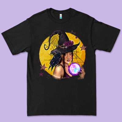 Black Witch Premium Tee Designed By Texasbilliewilder