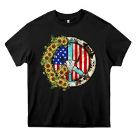 Black Peace sign Heavy Core Tee - JahusDesignShop