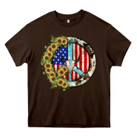 Chocolate Brown Peace sign Heavy Core Tee - JahusDesignShop