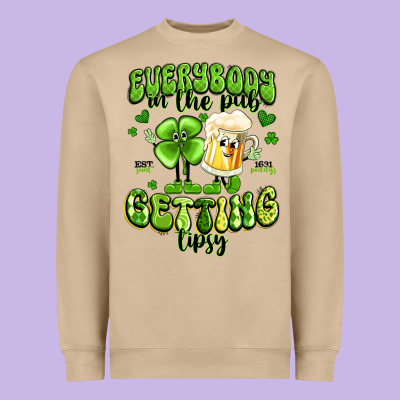 Everybody In The Pub Getting Tipsy Artiststas Heavyweight Sweatshirt Designed By Artiststas