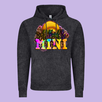 Softball Mini Vintage Hoodie Designed By Oliviacreatesart