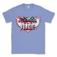 Colony Blue American junkie 4th of july Classic Tee - HowdyJamesFarm