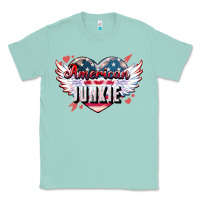 Seafoam American junkie 4th of july Classic Tee - HowdyJamesFarm