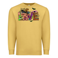 Antique Gold love halloween heifer Premium Sweatshirt - AdoDesignShop