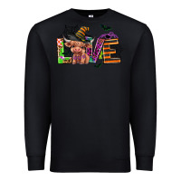 Black love halloween heifer Premium Sweatshirt - AdoDesignShop