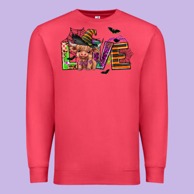 Love Halloween Heifer Premium Sweatshirt Designed By Adodesignshop
