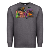 Charcoal Heather love halloween heifer Premium Sweatshirt - AdoDesignShop
