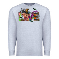 Heather Grey love halloween heifer Premium Sweatshirt - AdoDesignShop