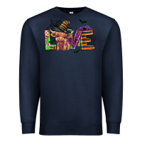 Navy love halloween heifer Premium Sweatshirt - AdoDesignShop