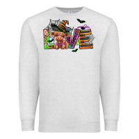 Oatmeal Heather love halloween heifer Premium Sweatshirt - AdoDesignShop