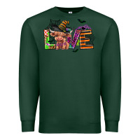 Sports Green love halloween heifer Premium Sweatshirt - AdoDesignShop