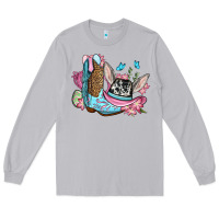 Moon Dust Easter cowboy boots hat Long Sleeve Tee - OliviaCreatesArt