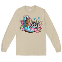 Mushroom Easter cowboy boots hat Long Sleeve Tee - OliviaCreatesArt