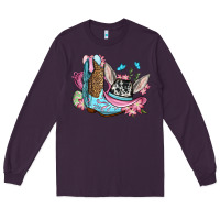 Plum Easter cowboy boots hat Long Sleeve Tee - OliviaCreatesArt