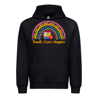 Black back to school rainbow teach love inspire Urban Hoodie - AdoDesignShop