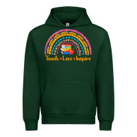 Forest Green back to school rainbow teach love inspire Urban Hoodie - AdoDesignShop