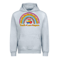 Heather Grey back to school rainbow teach love inspire Urban Hoodie - AdoDesignShop