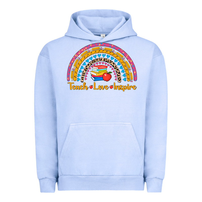 Back To School Rainbow Teach Love Inspire Urban Hoodie by AdoDesignShop | Teevron