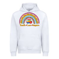 White back to school rainbow teach love inspire Urban Hoodie - AdoDesignShop