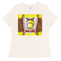 Bone raising ballers with baseball and softball leopard tumbler tbs Ladies Tee - TumblerDesignByShophia