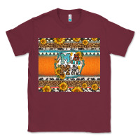 Burgundy sunflowers hexagon frame mama Classic Tee - Jasminsmagicworld
