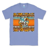 Colony Blue sunflowers hexagon frame mama Classic Tee - Jasminsmagicworld